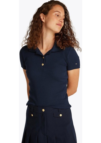 Kadın Lacivert Polo T-Shirt