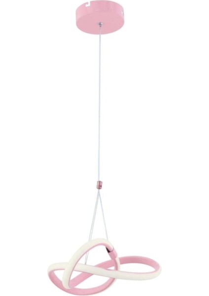 Modern Tekli Sarkıt Power LED Avize Pembe Beyaz Işık Ledli Çocuk Odası Avize