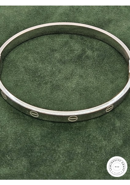 6.5mm 925 Ayar Gümüş Modern Düz Model Kadın Kelepçe Bileklik fırsatları