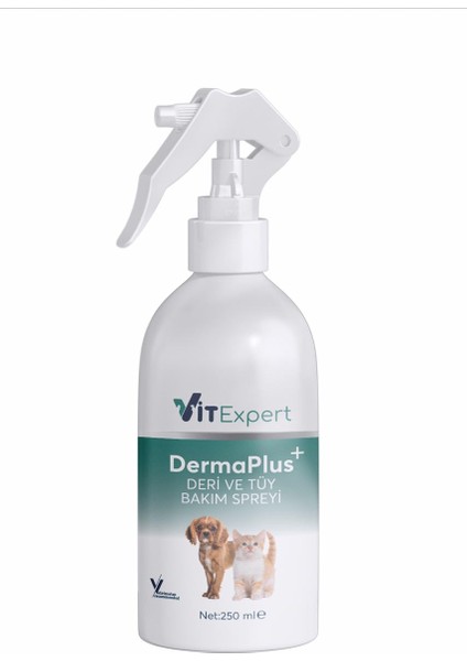 Dermaplus Kedi Köpek Kıtık Açıcı Kolay Tarama Tüy Dökülmesi Önleyici Bitkisel Tüy Deri Bakım Spreyi
