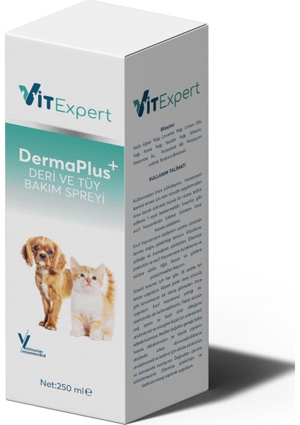 Dermaplus Kedi Köpek Kıtık Açıcı Kolay Tarama Tüy Dökülmesi Önleyici Bitkisel Tüy Deri Bakım Spreyi fiyatları