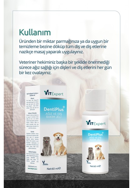 Dentiplus Kedi ve Köpek Ağız ve Diş Bakım Jeli Kolay Kullanım Temizleyici Jel fırsatları
