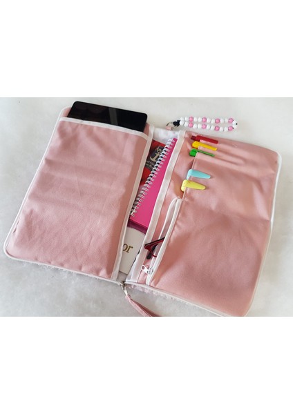Tablet/ebook Çantası Kılıfı Peluş Pembe Beyaz fiyatları