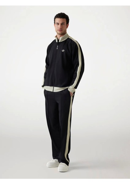 Erkek Siyah Castore Fermuarlı Sweatshirt