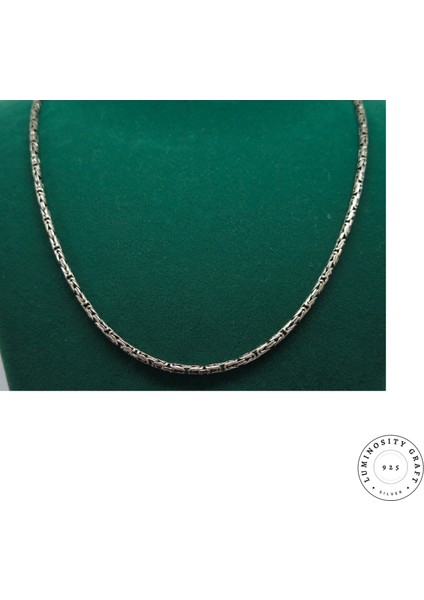 2.5mm Kral 925 Ayar Gümüş Erkek Unisex Zincir Kolye modelleri
