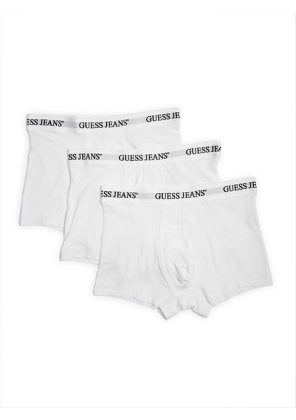 Guess Erkek Beyaz 3'lü Boxer Seti
