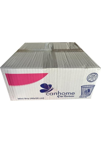 Beyaz Mini Küçük Boy 40X50 Cm. 30 Litre Çöp Torbası Poşeti - 40 Adetlik 50 Rulo - Koli