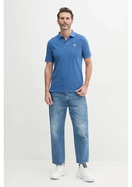 Erkek Lacivert Basic Polo Tişört