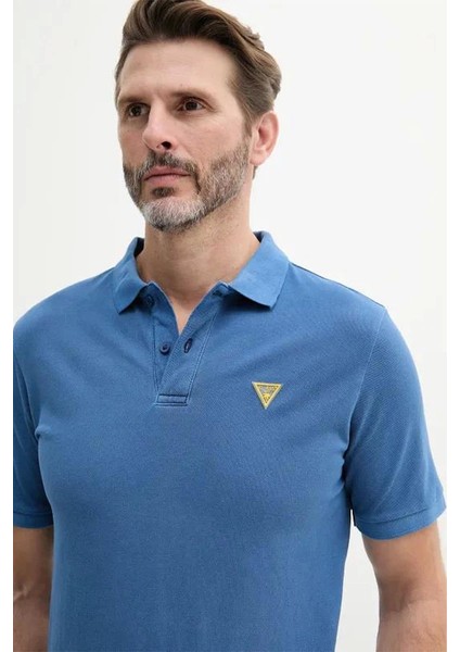 Erkek Lacivert Basic Polo Tişört