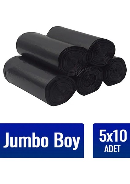 Çöp Torbası Endüstriyel Jumbo 80X110 cm 400 gr 10 Adet x 5 Paket Çöp Poşeti