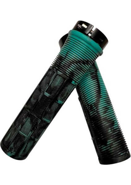 bisiklet elcik uzun 130mm turkuaz - siyah