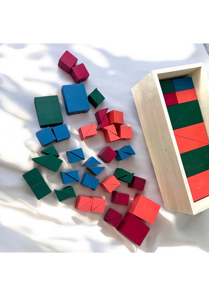 Bakgelal Büyük Boy Ahşap Geometrik Renkli Blok Seti, Ahşap Saklama Kutulu Geniş Boyutlu Geometrik Blok Seti - 66 Parça Montessori Eğitici Yapı Oyuncağı fiyatları