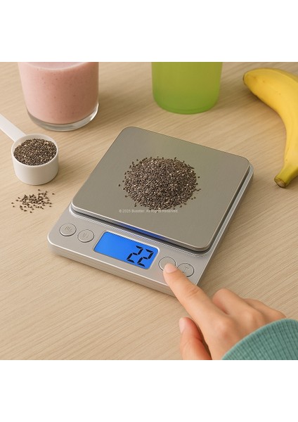 0.1g Hassasiyetli Dijital Mutfak Terazisi 3kg Kapasiteli Paslanmaz Çelik Platform modelleri