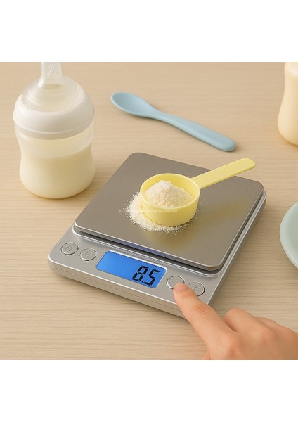 0.1g Hassasiyetli Dijital Mutfak Terazisi 3kg Kapasiteli Paslanmaz Çelik Platform fırsatları