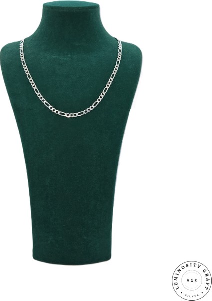 5mm Figaro 925 Ayar Gümüş Erkek Unisex Zincir Kolye modelleri