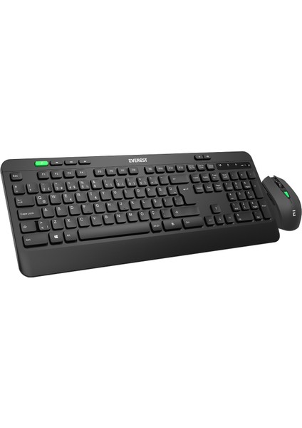 KM-2620 Siyah USB Sessiz Switch Ince Kablosuz Q Multimedia Klavye + Mouse Set