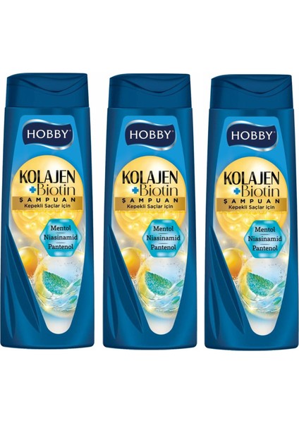 Şampuan Kolajen Mentol Kepekli Saç 480 ml x 3 Adet