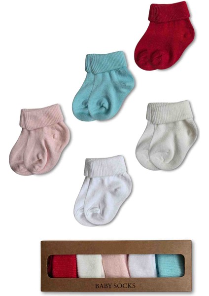 0-6 Ay Bebek Kutulu Soket Çorap 5li Set modelleri