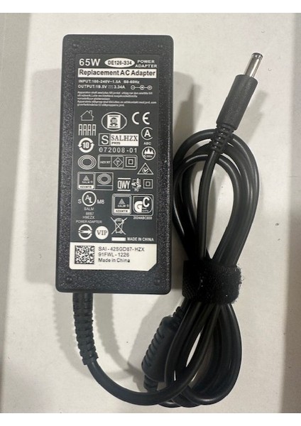 19.5 Volt 3.34 Amper Dell Uyumlu Notebook Adaptör 4.5 mm 3.0 mm Dell Uyumlu Adaptör