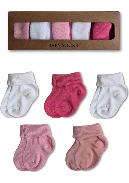 0-6 Ay Bebek Kutulu Soket Çorap 5li Set