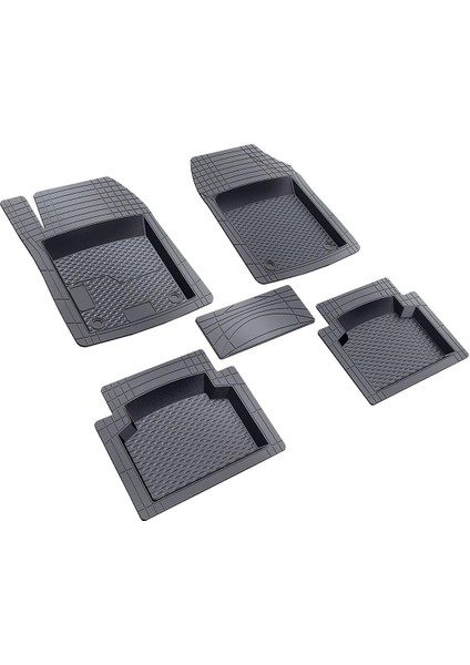 Teamcar Dacia Solenza Ekstra Havuzlu Kauçuk Paspas Gri Universal