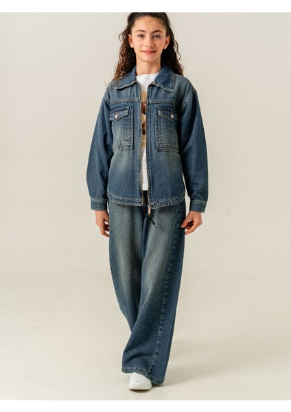 Kız Çocuk Ispanyol Kot Pantolon 2190