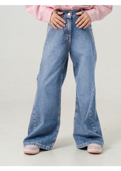 Kız Çocuk Ispanyol Kot Pantolon 2190