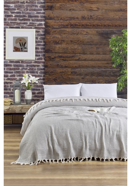 Çift Kişilik Pike 200X235 cm Piramit Serisi Yatak Örtüsü