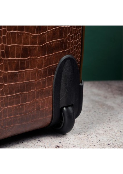 Retro Kroko Özel Üretim Vintage Kabin Boy Pilot Valiz Kahve indirimleri