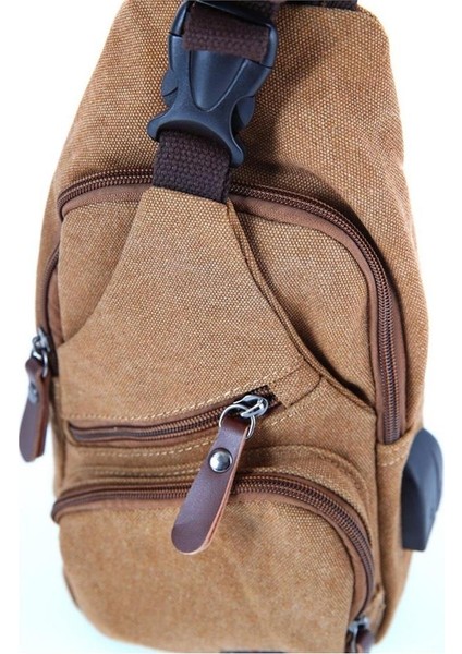 Ççs London 31184 Usb Aux Çıkışlı Kanvas Sırt Çantası Kahve fiyatları