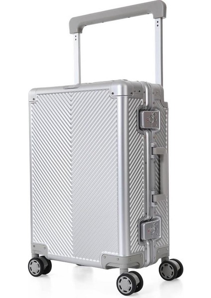 Ccs 5251 Çekçekli Alüminyum Kasa Kabin Valiz Gri