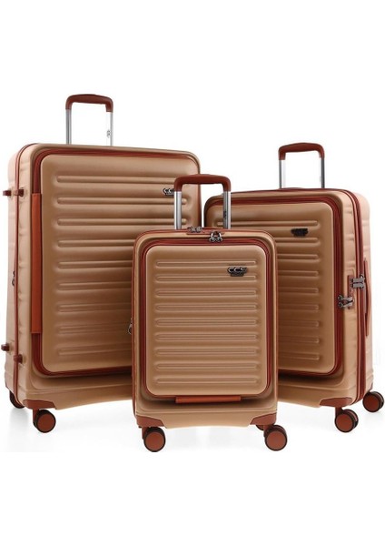 Ççs 5238 Lüx 3 Lü Valiz Seti Kahve