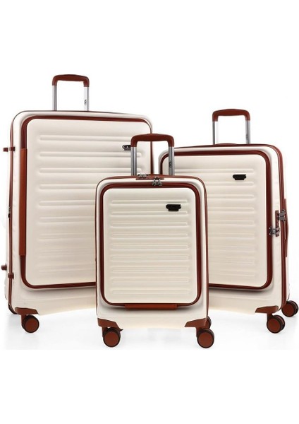Ççs 5238 Lüx 3 Lü Valiz Seti Beyaz