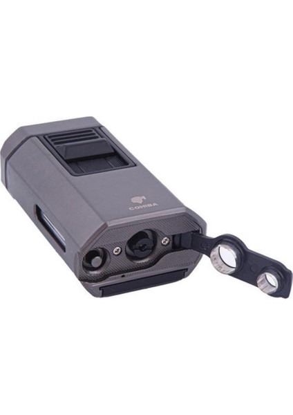 Cohiba CCM0613 4 Jet Torch Masa Tipi Puro Çakmağı Gri
