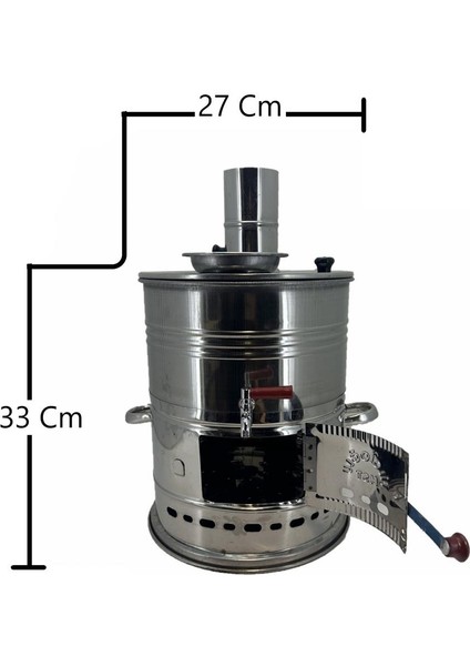 Paslanmaz 304 Çelik Demlikli 7 Litre Semaver fiyatları