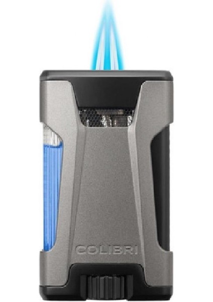 Colibri Rebel Çift Jet Puro Çakmağı Gri