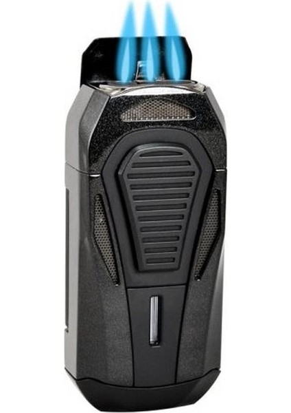 Colibri Boss Üçlü Jet Çakmak Puro Çakmağı Kesicili Siyah fırsatları