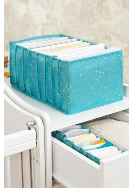 Baby Akordiyon Organizer Çekmece Düzenleyici Large, Mavi