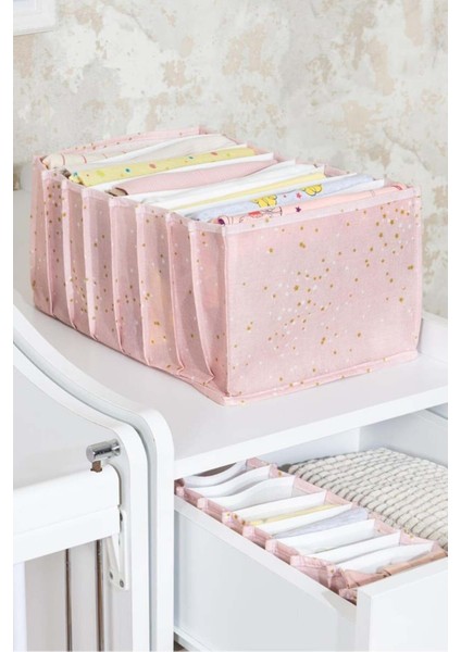 Baby Akordiyon Organizer Çekmece Düzenleyici Large, Pembe