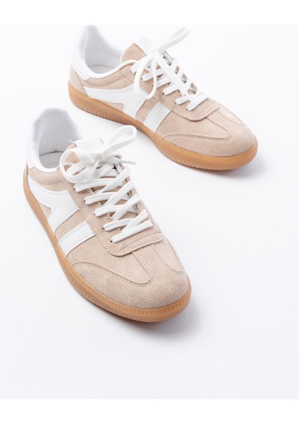 M-1004 Süet Bağcıklı Termo Taban Günlük Kadın Spor modelleri