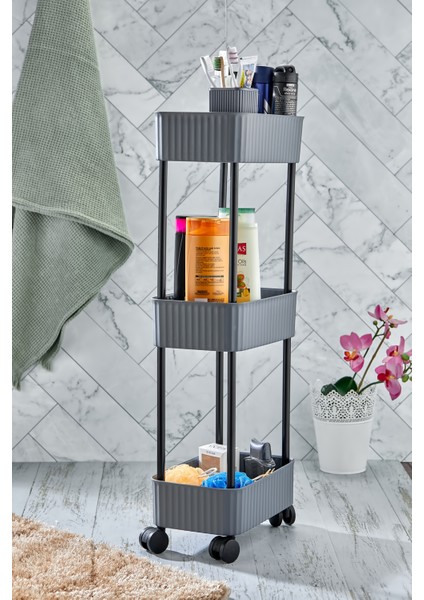 Easy 3 Katlı Çok Amaçlı Raf Banyo ve Mutfak Organizer Düzenleyici (Tekerlekli) fırsatları
