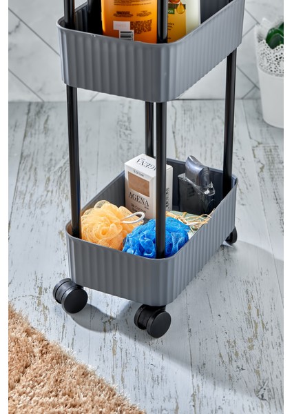 Easy 3 Katlı Çok Amaçlı Raf Banyo ve Mutfak Organizer Düzenleyici (Tekerlekli) indirimleri