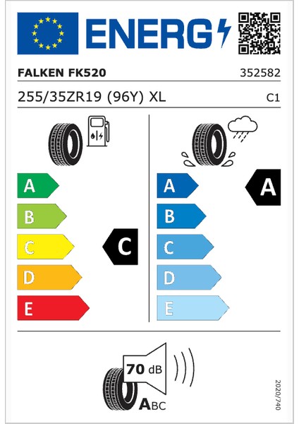 255/35 R19 96Y Xl Azenis FK520 Oto Yaz Lastiği (Üretim Yılı:2025) fiyatları
