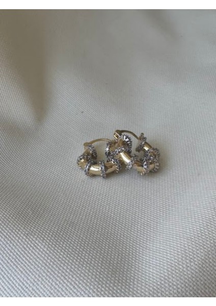 Bym Modeli Taşlı Halka Küpe fiyatları