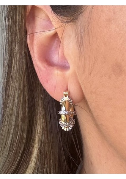 Bym Modeli Taşlı Halka Küpe fırsatları