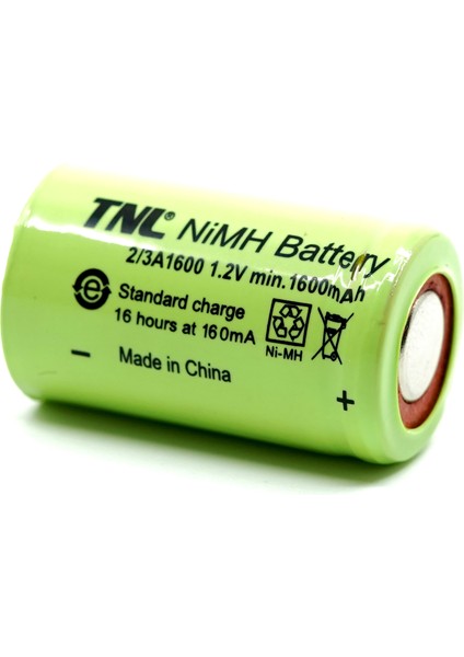 Tnl 2/3A 1600MAH 1.2V Ni-Mh Şarj Edilebilir Pil