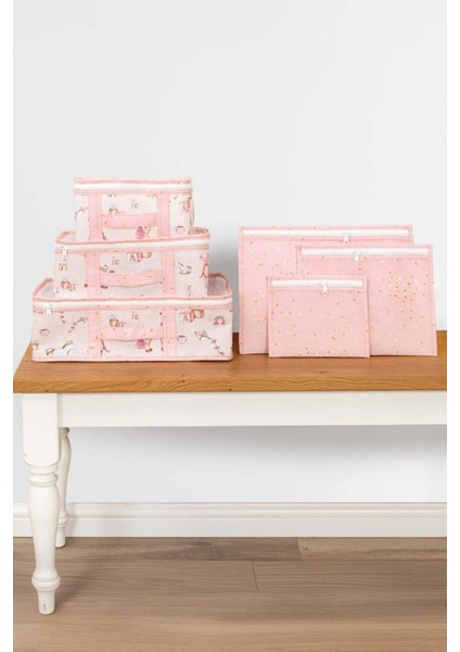 Hesaplı 6'sı 1 Arada Pembe Bebek Seyahat Çantası