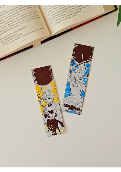 Zenitsu & Inosuke - Demon Slayer Kitap Ayracı modelleri