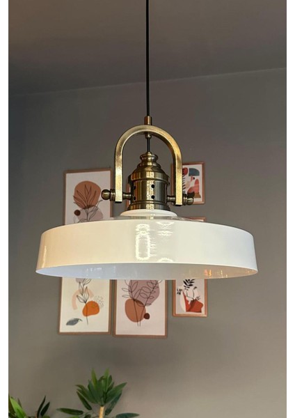 Açe Beyaz Tekli Delikli Eskitme Başlık Avize Retro Sarkıt Ofis Showroom Salon Mutfak Avizeleri modelleri