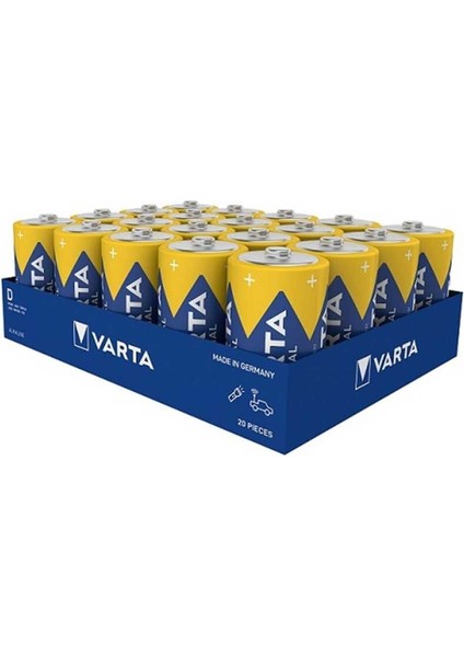 4020 Endüstriyel Alkalin D Size Büyük Boy Pil 20LI